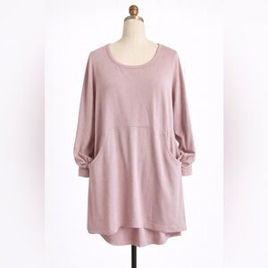 🤍 New York & Company Blush Pink Tunic Top – Size Large